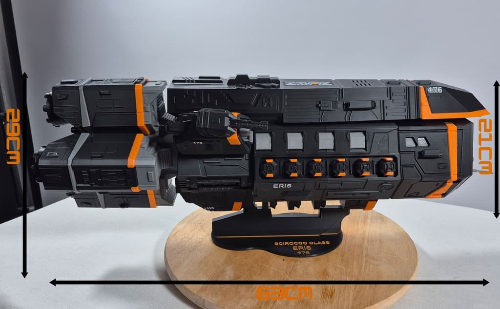 The Expanse – MCRN Scirocco-Class Heavy Cruiser 3D Modell 63x21 cm