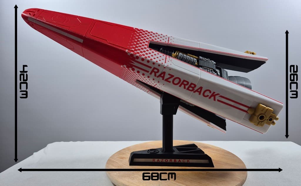 The Expanse – Razorback Racing Ship 3D Modell 68x26 cm