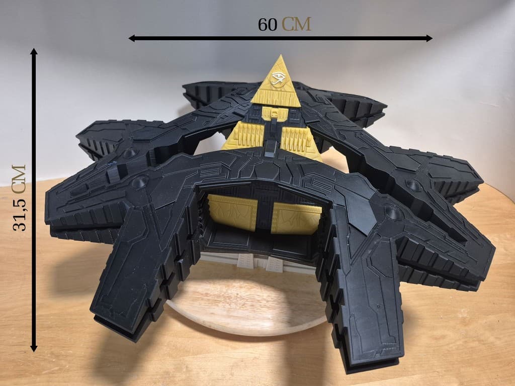 Stargate Ha’tak Class Goa’uld Mutterschiff 3D Modell 60x60x33 cm